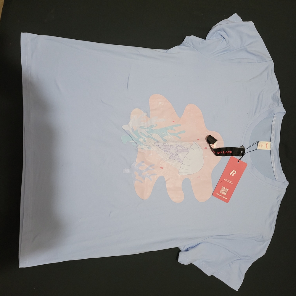 Romwe Light Blue T-Shirt